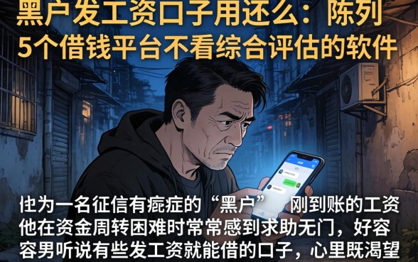 黑户发工资口子用还么，陈列5个借钱平台不看综合评估的软件