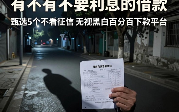 有不有不要利息的借款,甄选5个不看征信无视黑白百分百下款平台