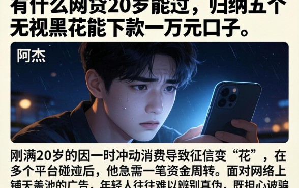 有什么网贷20岁能过，归纳五个无视黑花能下款一万元口子