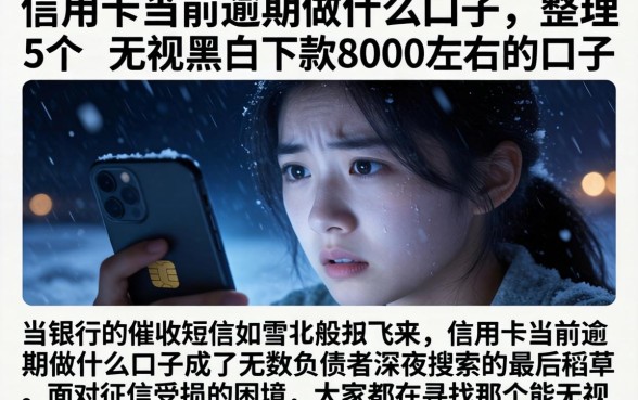 信用卡当前逾期做什么口子,整理5个无视黑白下款8000左右的口子