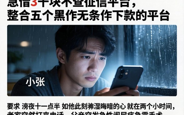 急借3千块不查征信平台，整合五个黑户无条件下款的平台