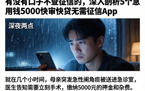 有没有口子不查征信的,深入剖析5个急用钱5000快审快贷无需征信app