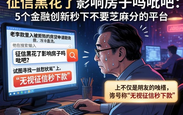 征信黑花了影响房子吗贴吧，细致阐述5个金融创新秒下不要芝麻分的平台