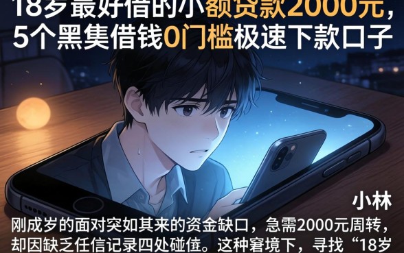 18岁最好借的小额贷款2000元,归纳5个黑户借钱0门槛极速下款口子