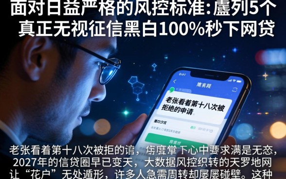 面对日益严格的风控标准，胪列5个真正无视征信黑白100%秒下网贷