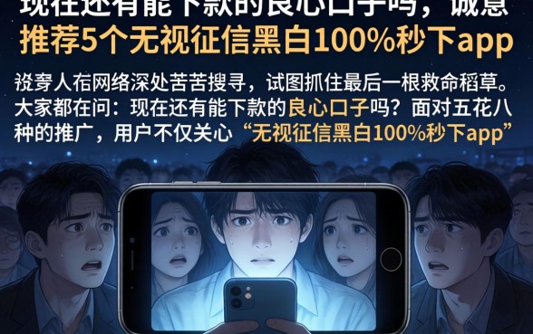 现在还有能下款的良心口子吗,诚意推荐5个无视征信黑白100%秒下app