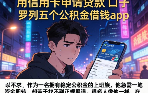 用信用卡申请贷款的口子，罗列五个公积金借钱app