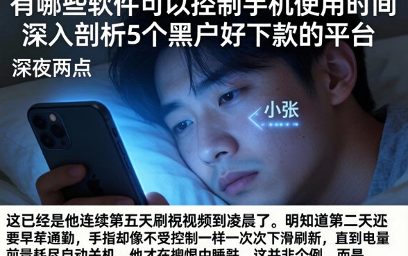 有哪些软件可以控制手机使用时间，深入剖析5个黑户好下款的平台