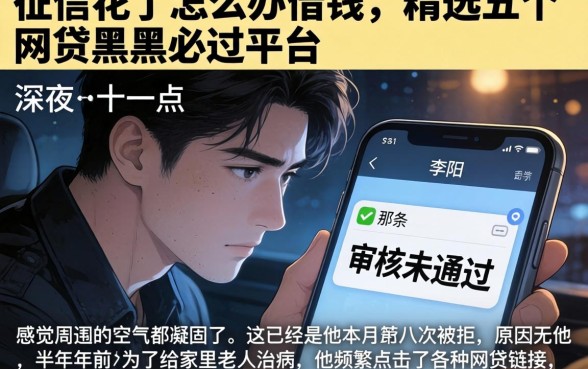 征信花了怎么办借钱，精选五个网贷黑户必过平台