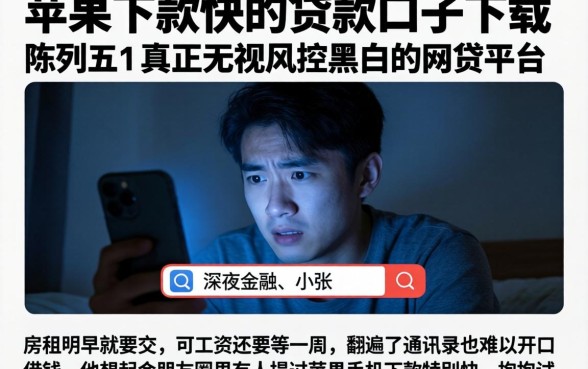 苹果下款快的贷款口子下载，陈列五个真正无视风控黑白的网贷平台