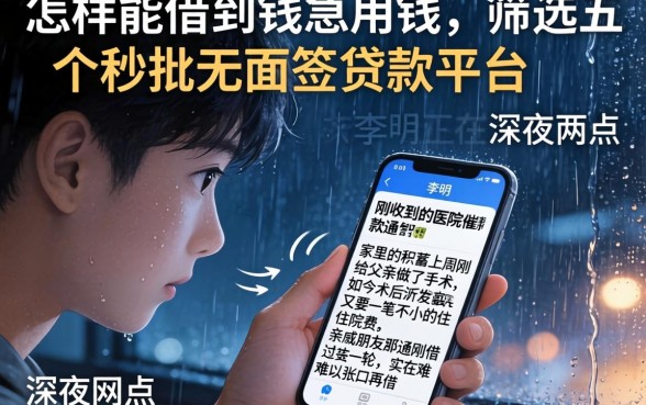 怎样能借到钱急用钱,筛选五个秒批无面签贷款平台