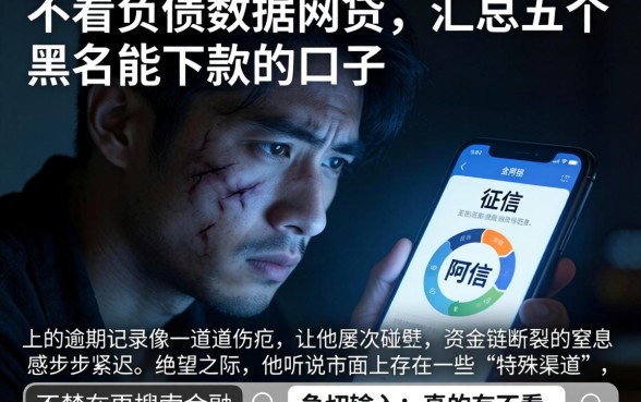 不看负债数据的网贷,汇总五个黑户能下款的口子