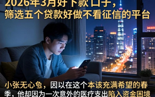 2026年3月好下款的口子，筛选五个贷款好做不看征信的平台
