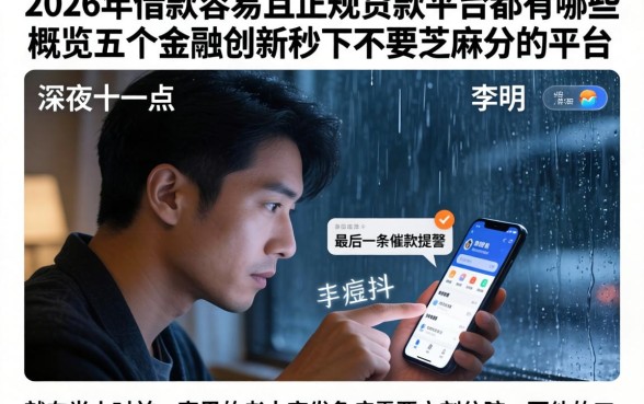 2026年借款容易且正规的贷款平台都有哪些,概览五个金融创新秒下不要芝麻分的平台
