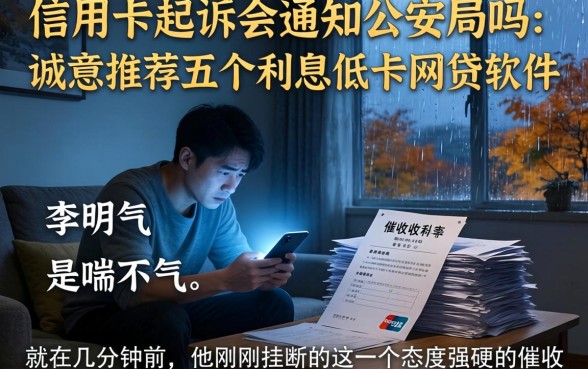 信用卡起诉会通知公安局吗，诚意推荐五个利息低的网贷软件