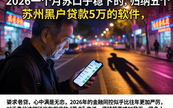 2026一个月的口子稳下的，归纳五个苏州黑户贷款5万的软件