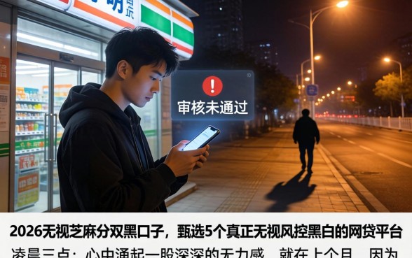 2026无视芝麻分双黑的口子，甄选5个真正无视风控黑白的网贷平台
