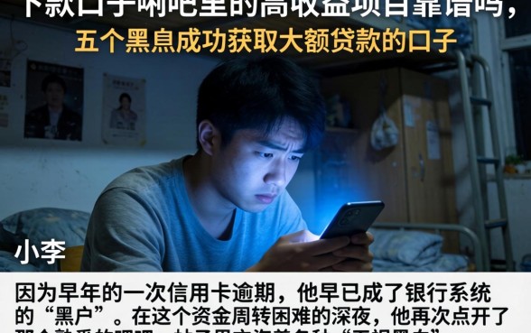 下款口子贴吧里的高收益项目靠谱吗，细致阐述五个黑户成功获取大额贷款的口子