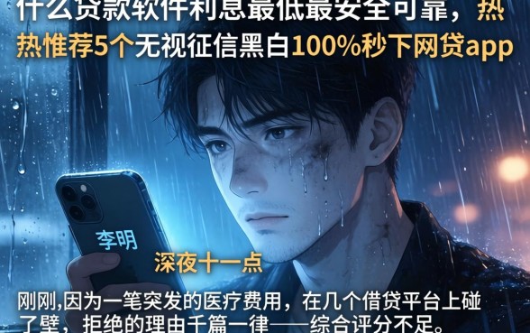 什么贷款软件利息最低最安全可靠，热忱推荐5个无视征信黑白100%秒下网贷app