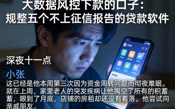 大数据风控下款的口子，规整五个不上征信报告的贷款软件