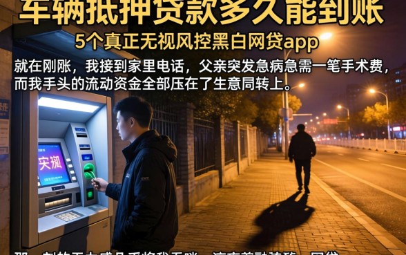 车辆抵押贷款多久能到账，罗列5个真正无视风控黑白的网贷app