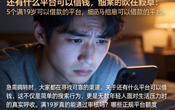还有什么平台可以借钱，细致阐述5个满19岁可以借款的平台