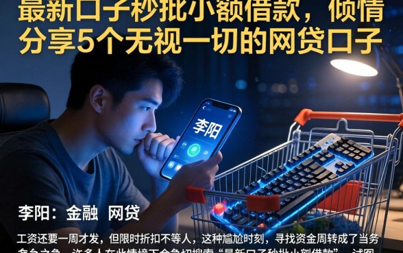 最新口子秒批小额借款,倾情分享5个无视一切的网贷口子