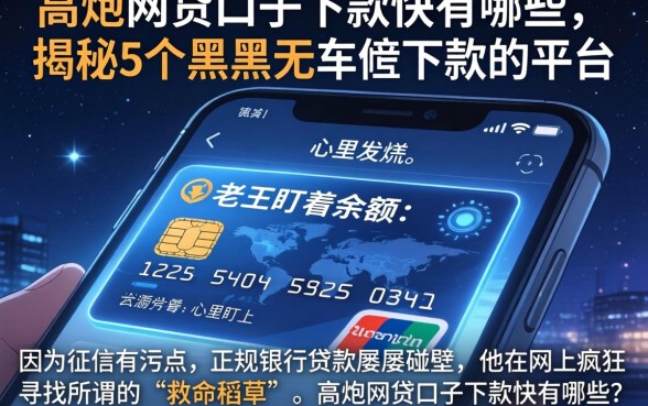 高炮网贷口子下款快有哪些,揭秘5个黑户无条件下款的平台