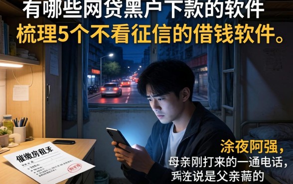有哪些网贷黑户下款的软件，梳理5个不看征信的借钱软件