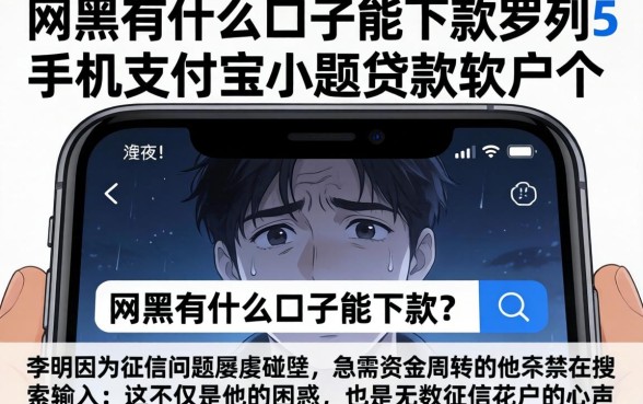 网黑有什么口子能下款，罗列5个手机支付宝小额贷款的软件