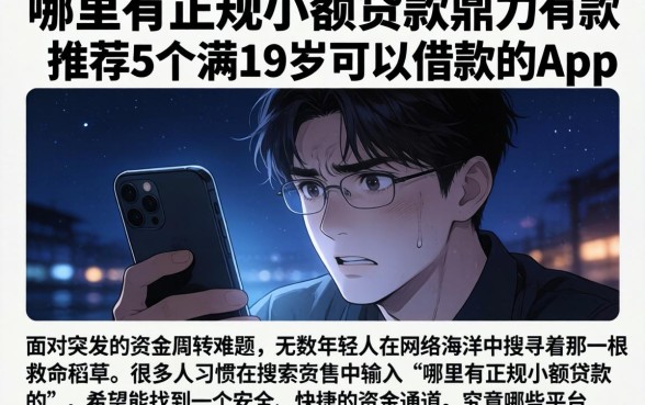 哪里有正规小额贷款的,鼎力推荐5个满19岁可以借款的app