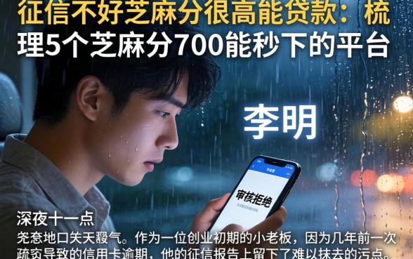 征信不好芝麻分很高能贷款，梳理5个芝麻分700能秒下的平台
