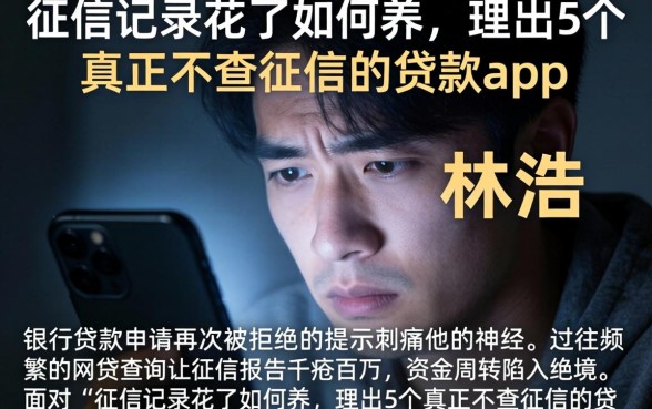 征信记录花了如何养，理出5个真正不查征信的贷款app