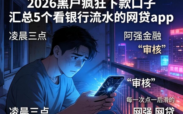 2026黑户疯狂下款口子，汇总5个看银行流水的网贷app
