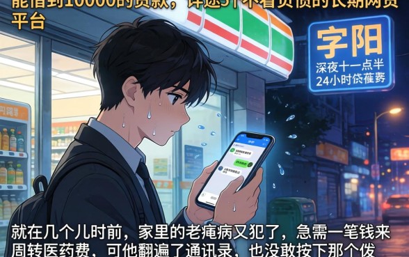 能借到10000的贷款，详细阐述5个不看负债的长期网贷平台