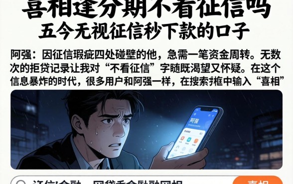 喜相逢分期不看征信吗，概括五个无视征信秒下款的口子