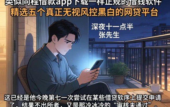 类似同程借款app下载一样正规的借钱软件，精选五个真正无视风控黑白的网贷平台