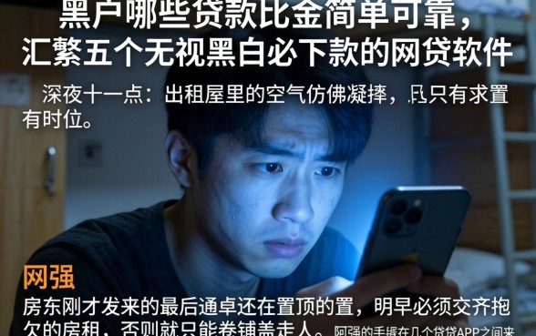 黑户哪些贷款比较简单可靠，汇整五个无视黑白必下款的网贷软件