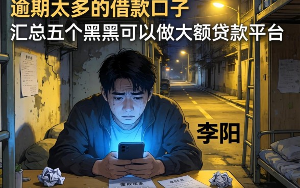 逾期太多的借款口子，汇总五个黑户可以做大额贷款平台