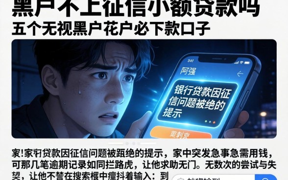 黑户不上征信小额贷款吗，详细阐述五个无视黑户花户必下款口子