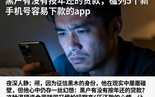黑户有没有按年还的贷款，胪列5个新手机号容易下款的app