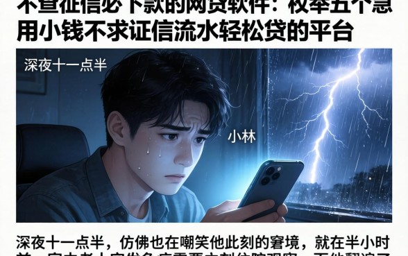 不查征信必下款的网贷软件,枚举五个急用小钱不求征信流水轻松贷的平台