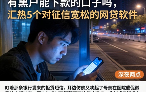 有黑户能下款的口子吗，汇整5个对征信宽松的网贷软件