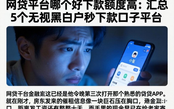 网贷平台哪个好下款额度高，汇总5个无视黑白户秒下款口子平台