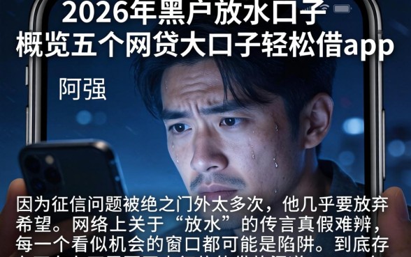 2026年黑户放水口子，概览五个网贷大口子轻松借app