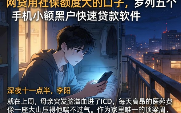 网贷用社保额度大的口子，罗列五个手机小额黑户快速贷款软件