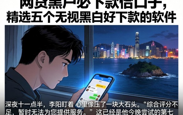 网贷黑户必下款的口子，精选五个无视黑白好下款的软件
