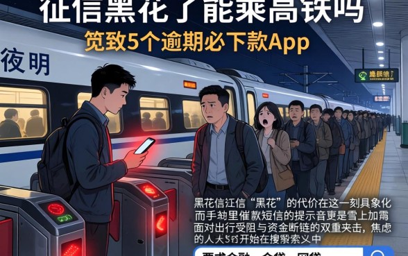 征信黑花了能乘高铁吗，规整5个逾期必下款的app