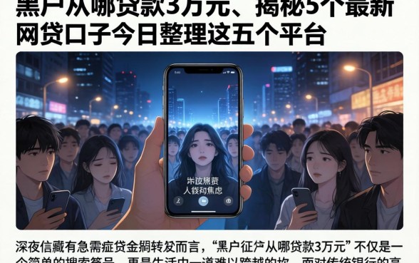 黑户从哪贷款3万元，揭秘5个最新网贷口子今日整理这五个平台