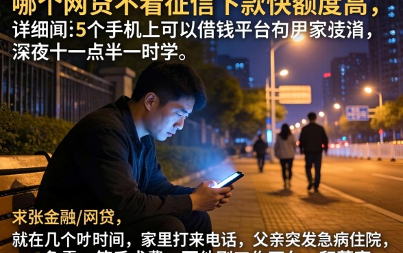哪个网贷不看征信下款快额度高,详细阐述5个手机上可以借钱的平台